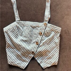 Chelsea & Violet Striped Button Tank Top